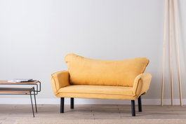 Atelier Del Sofa Chatto - Sofá-Cama de 2 Plazas Amarillo Mostaza